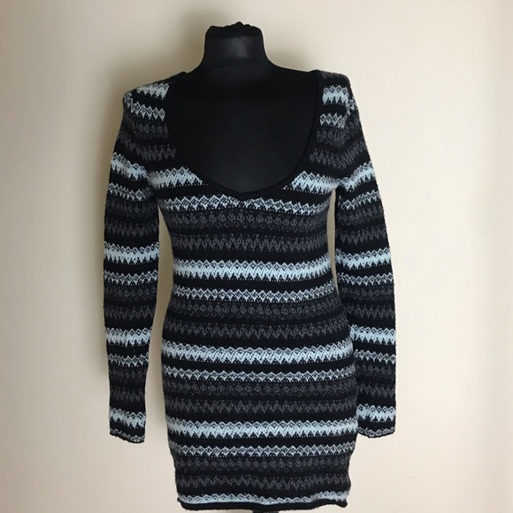 Free People Sweaters - Free People Blue Stripe Tunic Sweater